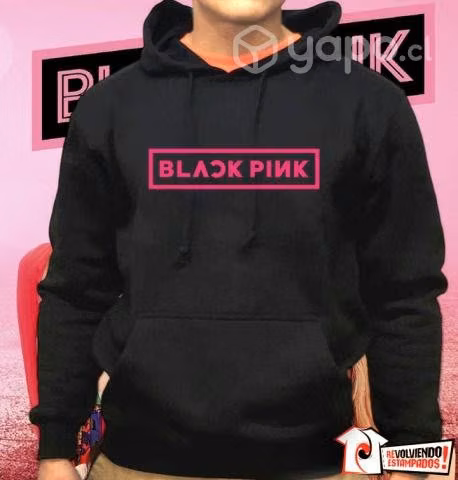 Polerones Estampados Black Pink