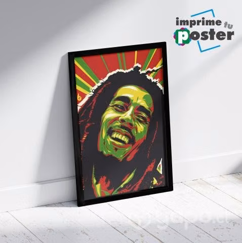 CUADRO DE BOB MARLEY 34x45cm llegar y colgar