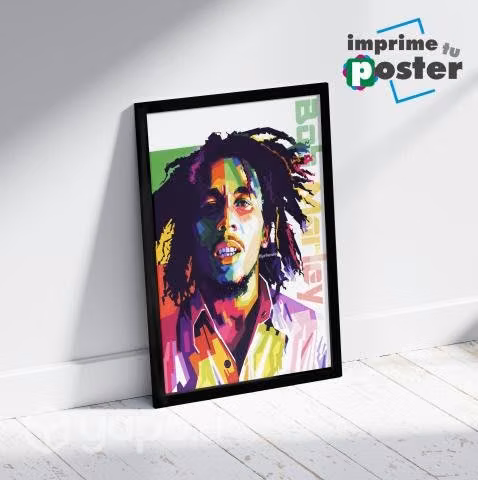 CUADRO DE BOB MARLEY 34x45cm llegar y colgar
