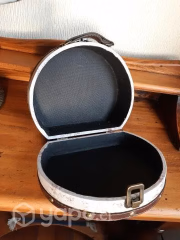Maleta neceser vintage de cuerina impecable - Imagen 6