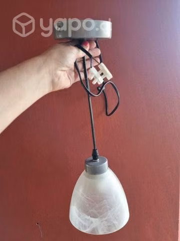 2 lámparas de vidrio