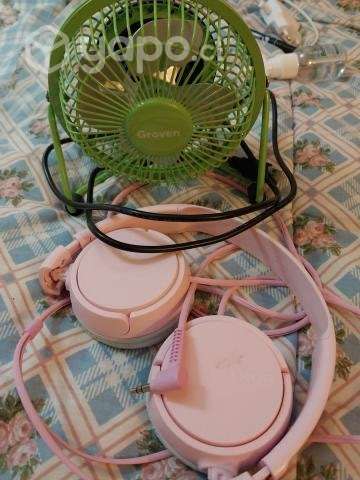 audífonos y ventilador portátil para auto - Imagen 2