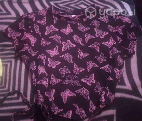 Crop top de mariposas con espalda descubierta - Imagen 2