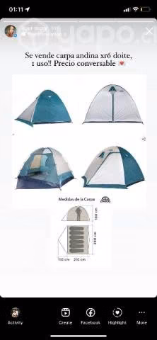Carpa doite andina XR6