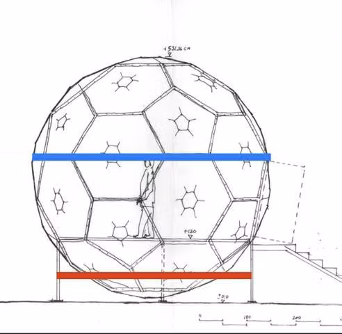 Cabaña domo geodésico mini esfera cápsula 2.4 mts - Imagen 5