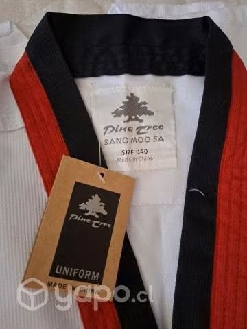 Dobok Niño Pine Tree con cinturón blanco daedo nue - Imagen 2