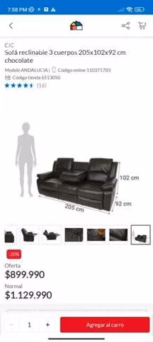 Sofa reclinable - Imagen 3