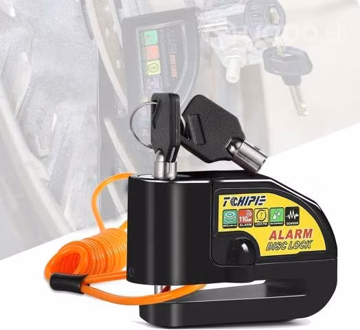 Candado Alarma Para Disco Freno Moto + Cuerda Piol