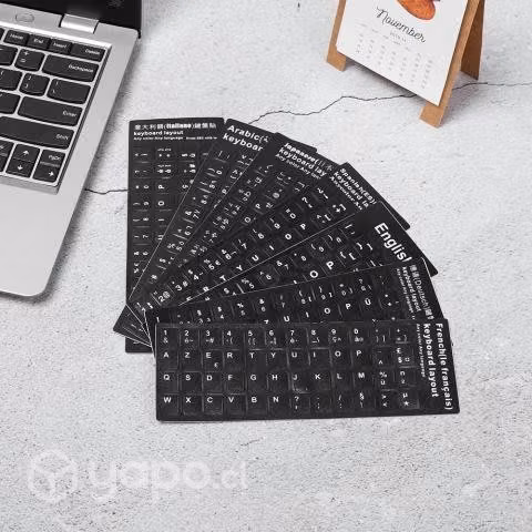 Pegatinas de teclado antideslizantes en español