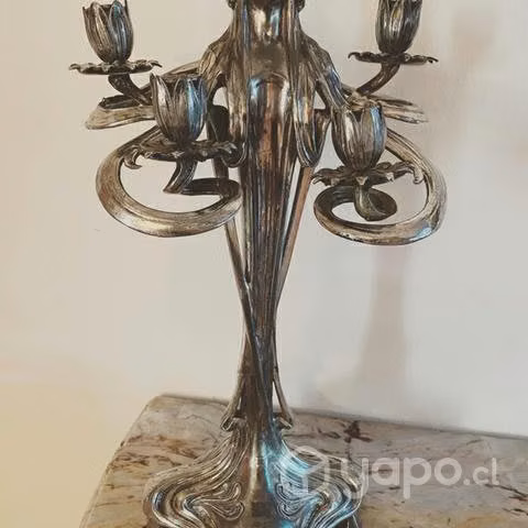Antiguos Candelabros Alemanes Art Nouveau Providen