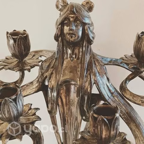 Antiguos Candelabros Alemanes Art Nouveau Providen