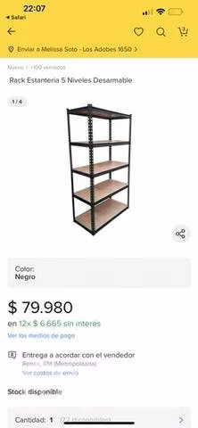 Estantería desarmable, rack