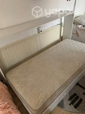 Cama plegable horizontal 1 plaza