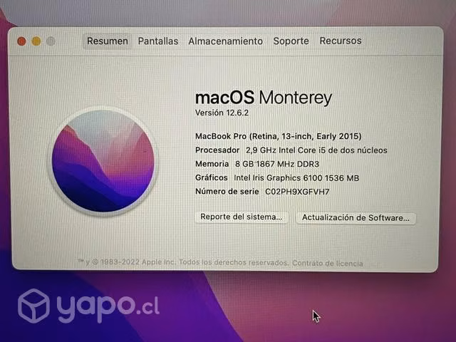Macbook Pro 2015 Retina, 13, 512GB - Imagen 5