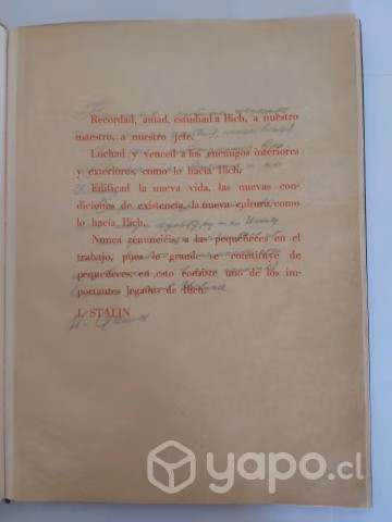 REBAJADO -Libro " LENIN" POR j. STALIN"