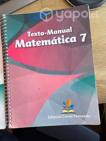 Libro Matemáticas 7mo, Crecer Pensando