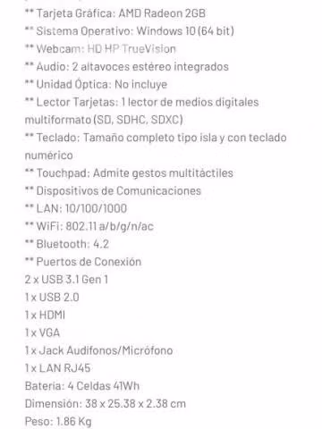 Notbook hp nuevo