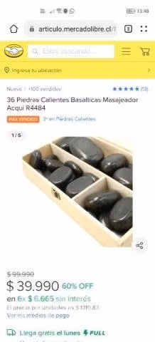 Camilla masajes+ollas+piedras