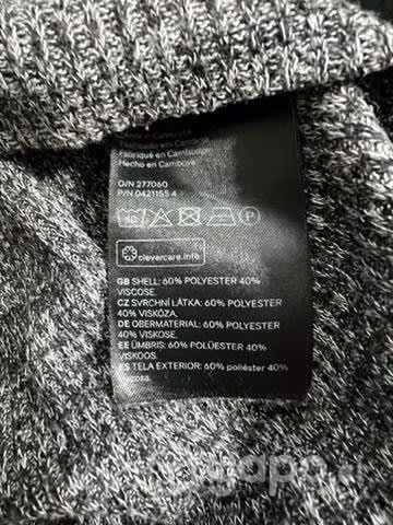 Polera Corta Marca H&m Talla Xs/s Gris