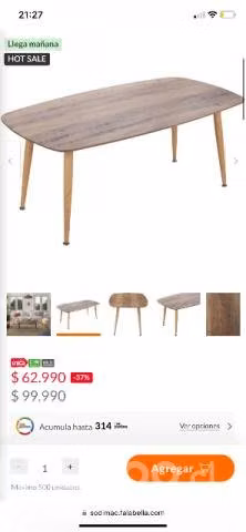 Mesa de centro nueva