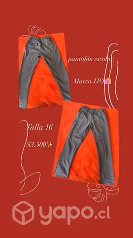 PANTALÓN ESCOLAR marca JJO talla 16