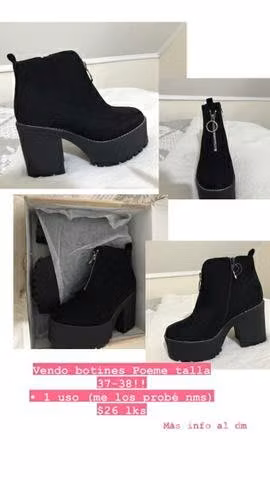 Botines Poeme Gamuza Nuevos