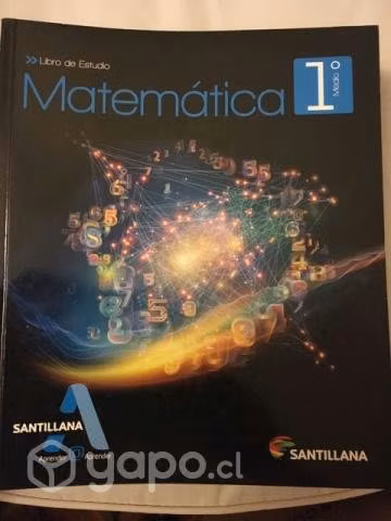 Libros de matemáticas 1° medio santillana