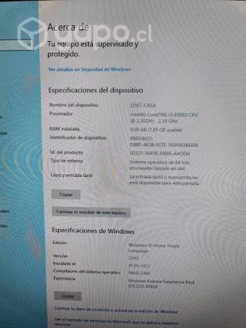 HP All in One Core i3 240GB SSD 8GB DDR4 - Imagen 5