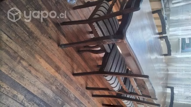 Juego comedor madera , modelo Normando con 7 silla - Imagen 2