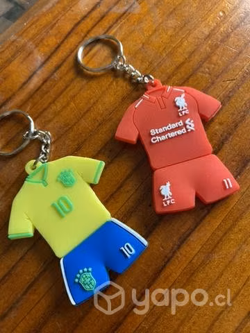 Llaveros del fútbol de forma de camisetas