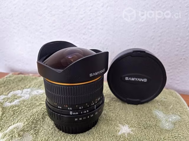 Lente Samyang 8 mm (fisheye) monturas Canon APS-C,