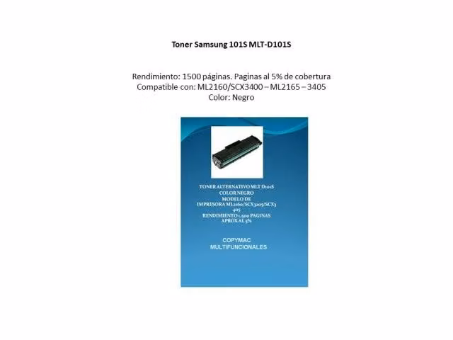 Toner alternativo samsung mlt 101s