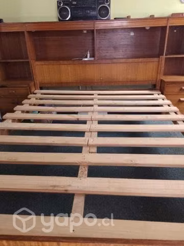 Cama/Sommier 2 plazas madera