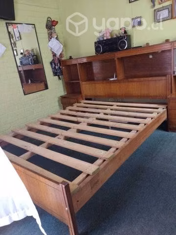 Cama/Sommier 2 plazas madera