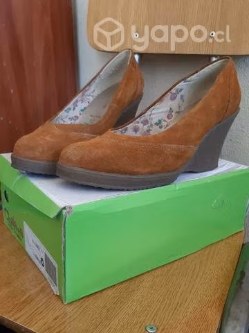 Zapatos plataforma talla 38 café