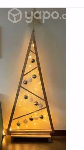 Arbol De Navidad De Madera (+ Luces y Estrella) - Imagen 4