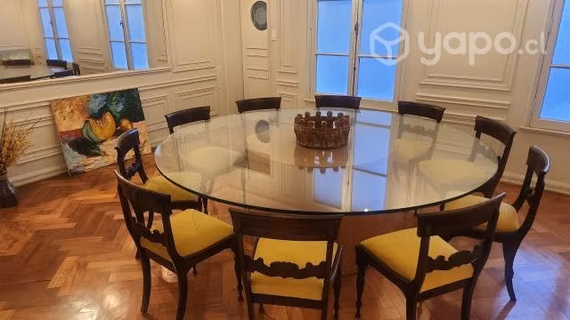 Comedor 10 personas cristal 2.20 diametro