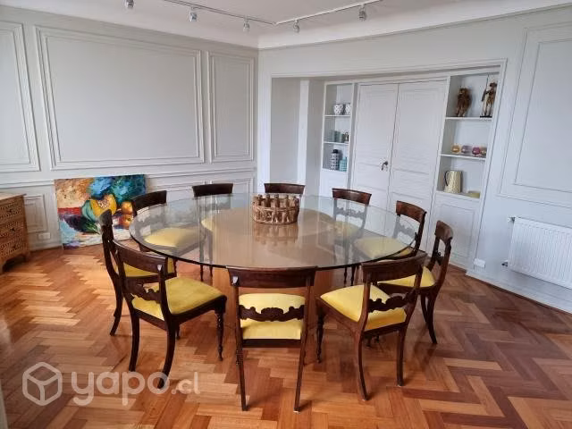 Comedor 10 personas cristal 2.20 diametro
