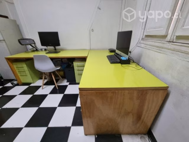 Escritorio madera verde - Imagen 3