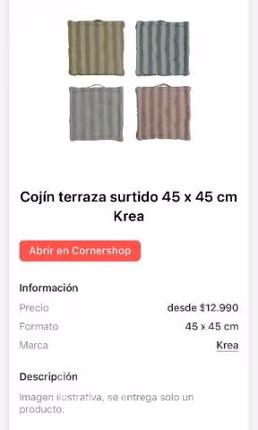 Cojín Terraza