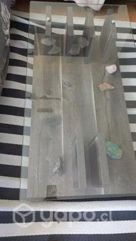 Mesa de centro en madera y vitrio - Imagen 3