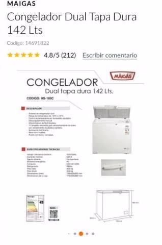 Congeladora Maigas