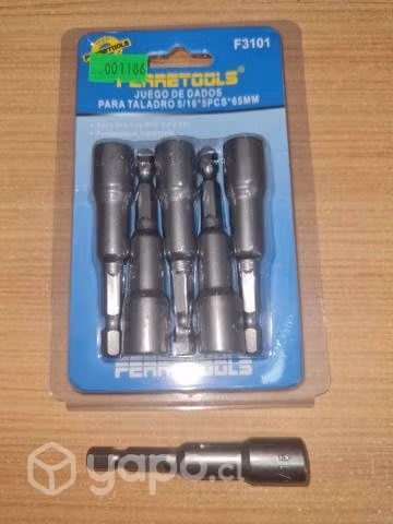 Dados para taladro 5/16" x 65mm