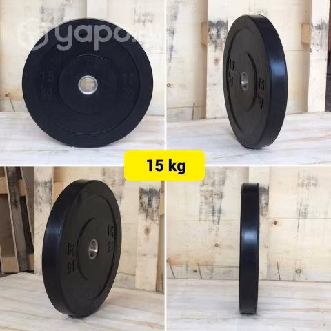 Pack 60 Kg Discos Olimpicos Bumper Black