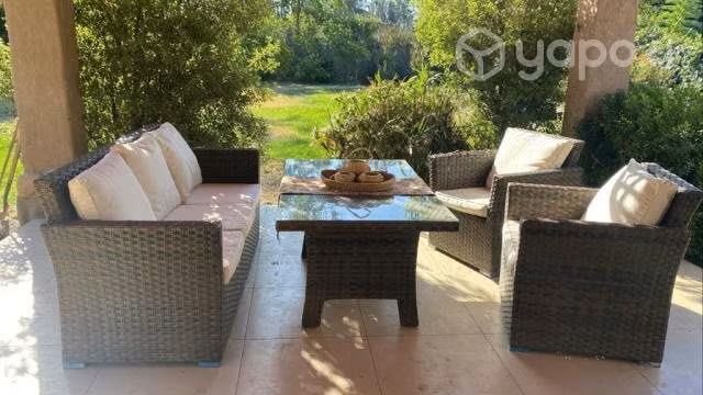 Living de Terraza simil ratan 5 piezas