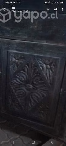Mueble Colonial negro antiguo - Imagen 2
