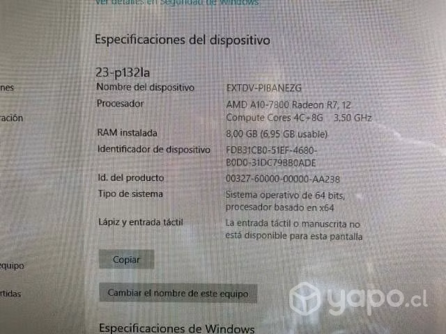 HP Pavilion 23-p132la