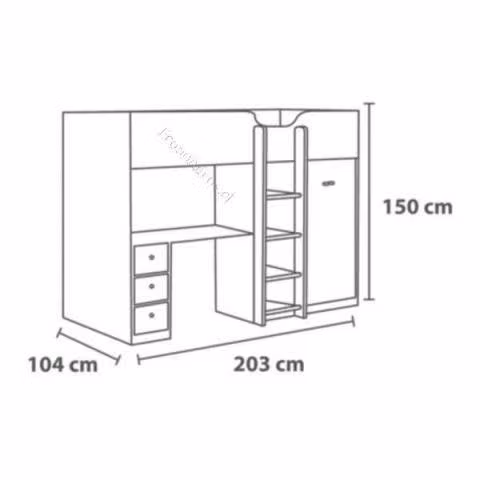 Cama escritorio closet