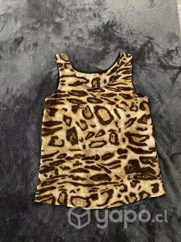 Polera animal print s/mangas talla S - M - Imagen 3