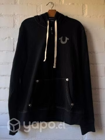 Poleron True Religion Negro Talla M